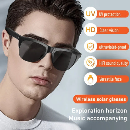 Smart Bluetooth V5.3 Sunglasses Glasses Call Outdoor Sports Headphones HIFI Black Technology Anti-Touch UV for Men and Women