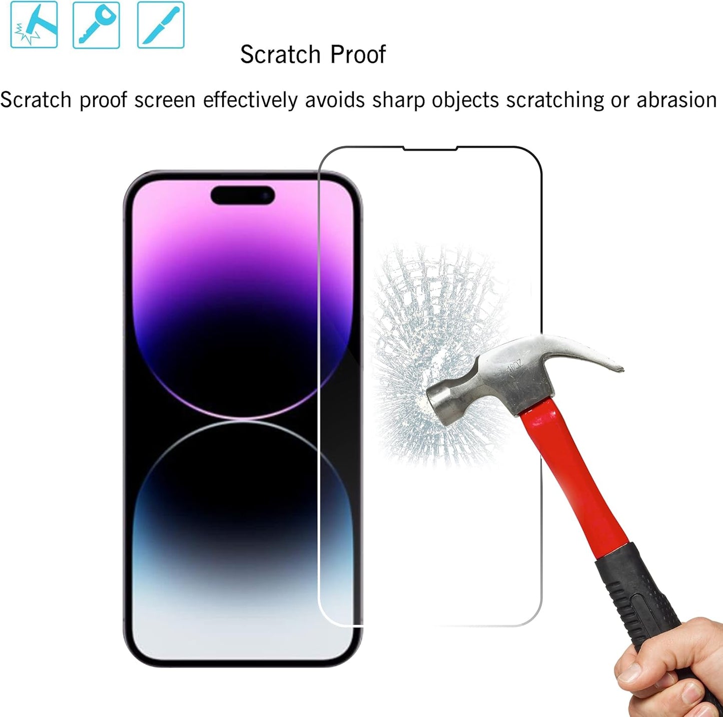 Onepeel Installation Frame Screen Protector for Iphone 14 Pro Max [6.7 Inch] 2 Pack+2 Pack Camera Lens Protector,Sensor Protection,Dynamic Island Compatible,Tempered Glass,Case Friendly