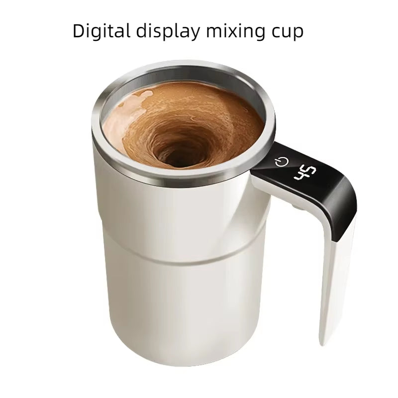 380ML Electric Coffee Self Mixing Mug IP67 Waterproof Bpa-Free Coffee Stirring Mug Rechargeable Automatic Magnetic Cup for Tea