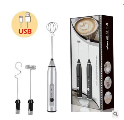 Portable Electric Milk Frothers Handheld Blender USB Mini Coffee Maker Whisk Mixer Cappuccino Cream Egg Beater Food Blender